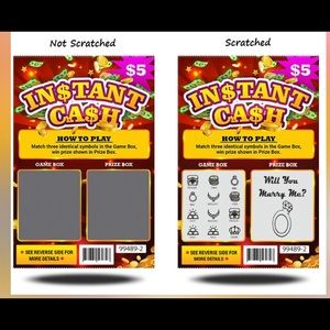 PERFECT PROPOSAL IDEA! LOTTO TICKET! 💗